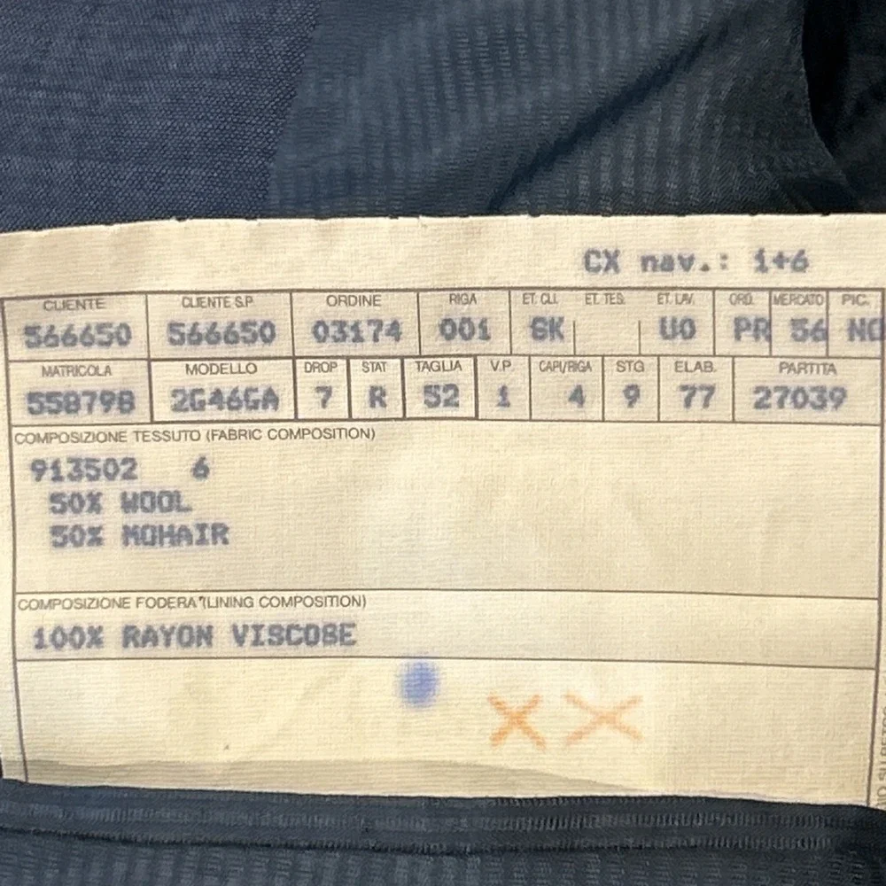 Ermenegildo Zegna measurements chest